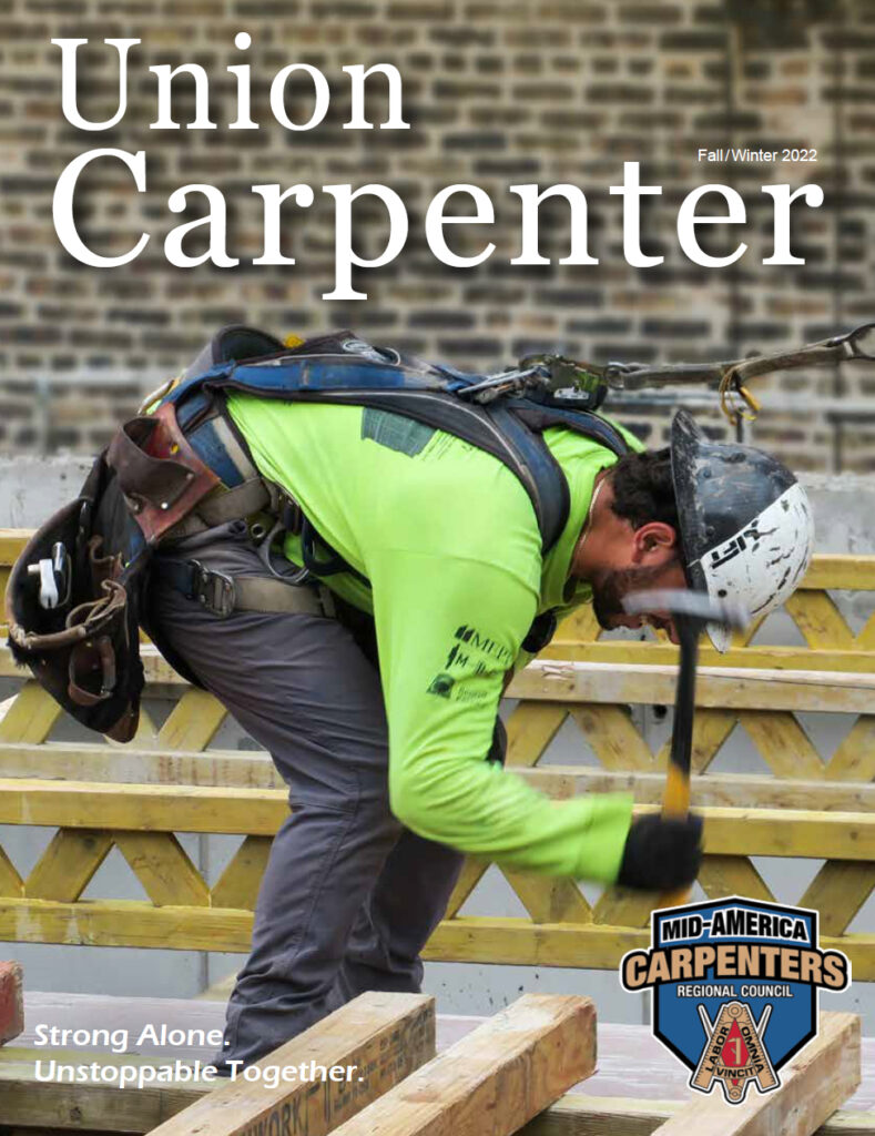 Union Carpenter magazine cover Winter 2022